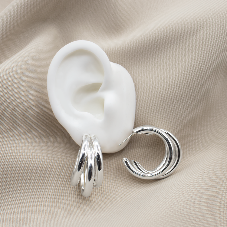 TOPO TRIPLE LISO BAÑO DE PLATA